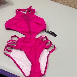 Tempt Me Hot Pink Strappy One-Piece Swimsuit
